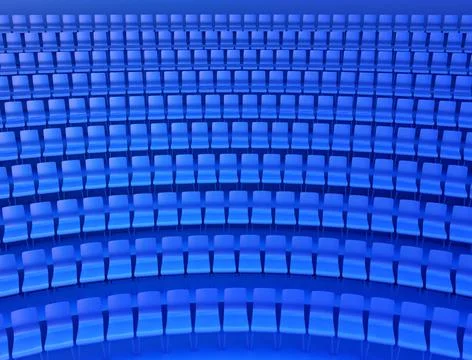 Blue seats background 3d render 스톡 일러스트