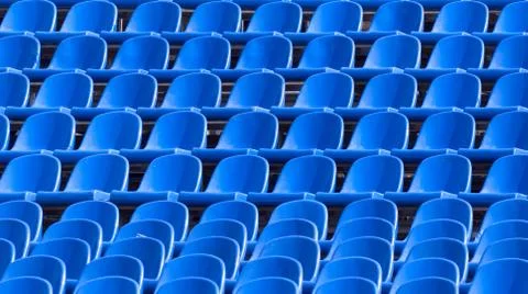 Blue seats Stock Photos