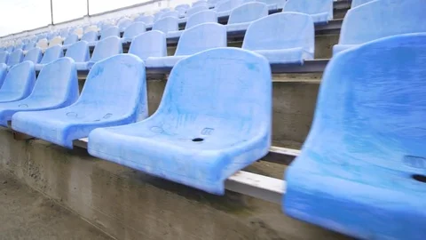 Blue Seats in Sport Stadium Loop Video stock 84804614