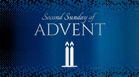 Blue Second Sunday of Advent Background Illustration Design. Stock Illustration