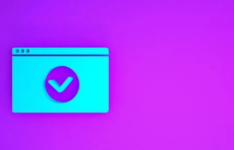 Blue Secure your site with HTTPS, SSL icon isolated on purple background. Int Ilustración de archivo