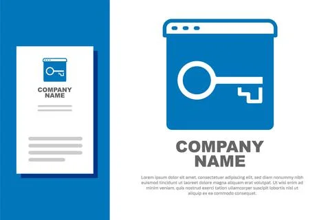 Blue Secure your site with HTTPS, SSL icon isolated on white background 스톡 일러스트