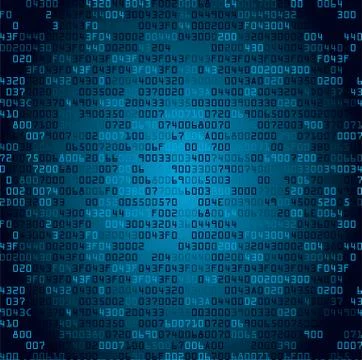 Blue security background with hex-code Stockillustratie