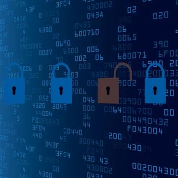 Blue security background with HEX-code Stock Illustration