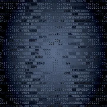 Blue security background with hex-code Stockillustratie