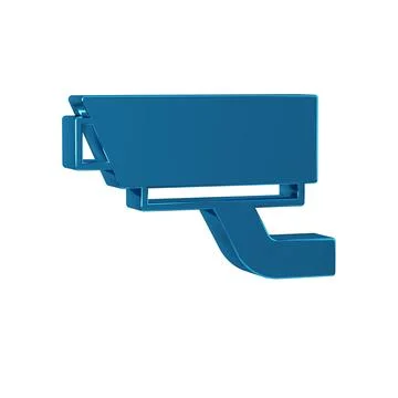 Blue Security camera icon isolated on transparent background. Stock Illustration