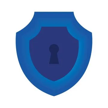 Blue security shield Stock Illustration