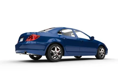 Blue Sedan Stock Illustration