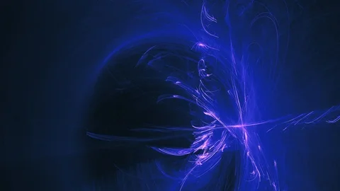 Blue seem less fractal loop Stock Footage 127069465