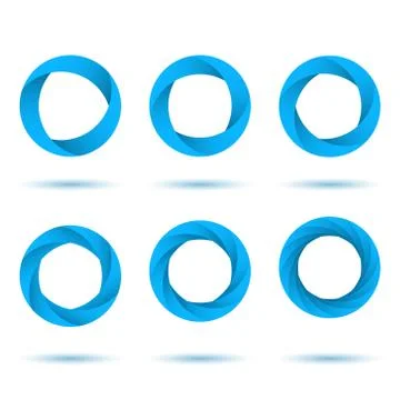 Blue segmented circles Stock Illustration