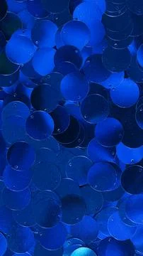 Blue sequin patterned background Stock Photos