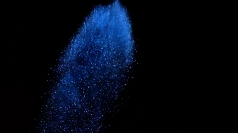 Blue sequins. Bright sequins.Bright Explosion Glitter with Flickering. Stock Footage 137590473