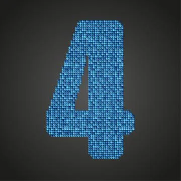 Blue sequins sings. Sequins alphabet. Eps 10. Stock Illustration