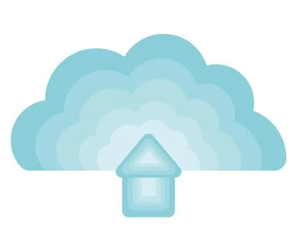 Blue server cloud Stock Illustration