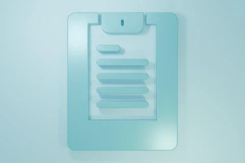 Blue Server, Data report icon isolated on blue background. Minimalism conce.. Illustrazione stock