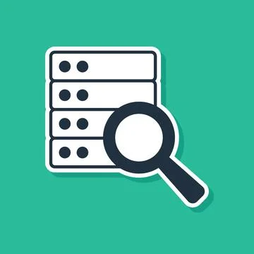 Blue Server, Data, Web Hosting icon isolated on green background. Vector Stock Illustration