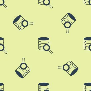 Blue Server, Data, Web Hosting icon isolated seamless pattern on yellow Stock Illustration