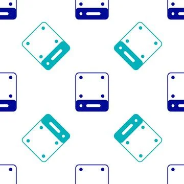 Blue Server, Data, Web Hosting icon isolated seamless pattern on white イラスト素材