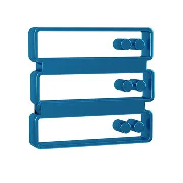 Blue Server, Data, Web Hosting icon isolated on transparent background. Illustrazione stock