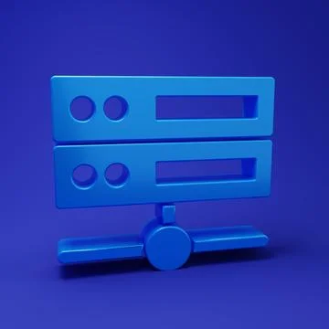 Blue Server, Data, Web Hosting icon isolated on blue background. Minimalism.. イラスト素材