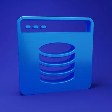 Blue Server, Data, Web Hosting icon isolated on blue background. Minimalism.. イラスト素材