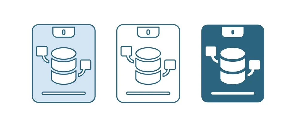 Blue Server, Data, Web Hosting icon isolated on white background.  Vector Illustrazione stock