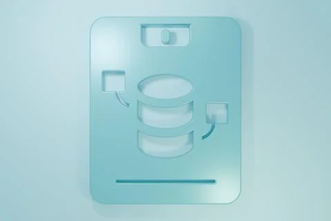 Blue Server, Data, Web Hosting icon isolated on blue background. Minimalism.. 스톡 일러스트