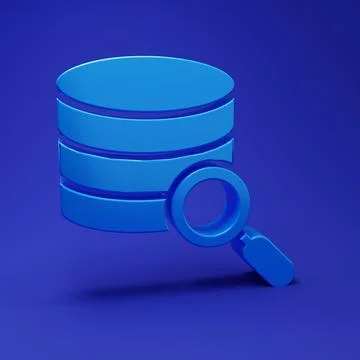 Blue Server, Data, Web Hosting icon isolated on blue background. Minimalism.. Stock Photos