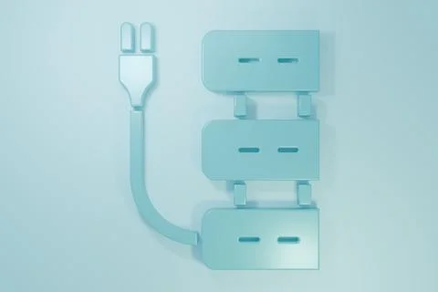 Blue Server icon isolated on blue background. Adjusting app, service concep.. Illustrazione stock