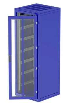 Blue Server rack Stock Illustration