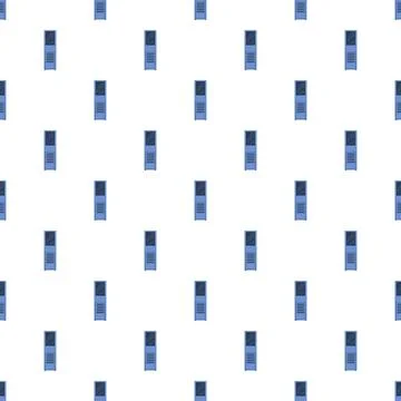 Blue server racks creating a seamless pattern Stock Illustration