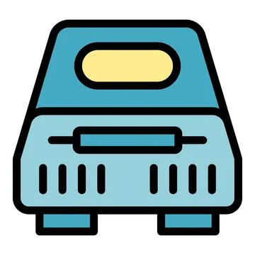 Blue server storing digital information with indicator lights Stock Illustration