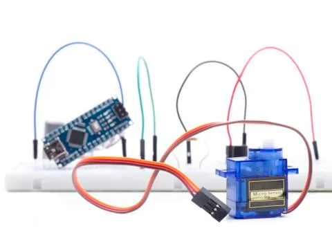 Blue servo 9g Stock Photos