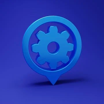 Blue Setting icon isolated on blue background. Tools, service, cog, gear, c.. イラスト素材