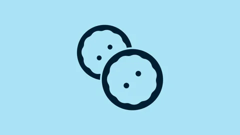 Blue Sewing button for clothes icon isolated on blue background. Clothing Stock Footage 231425460