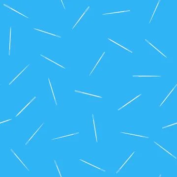 Blue sewing needle vector seamless pattern 스톡 일러스트