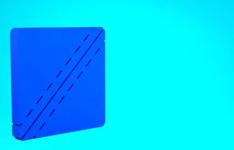 Blue Sewing Pattern icon isolated on blue background. Markings for sewing. Mi イラスト素材