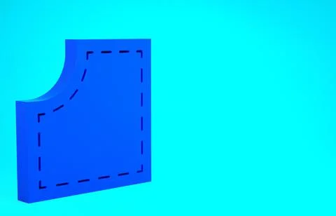 Blue Sewing Pattern icon isolated on blue background. Markings for sewing. Mi Stock Illustration