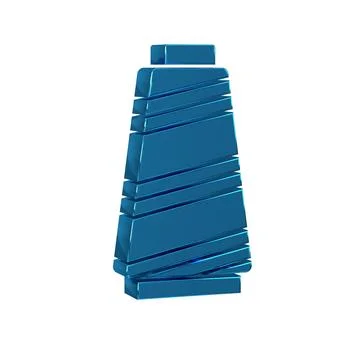 Blue Sewing thread on spool icon isolated on transparent background. Yarn s.. Stock Illustration