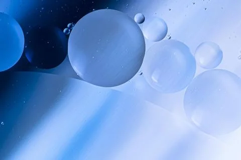 Blue shades bubbles with gradient lights Stock Photos