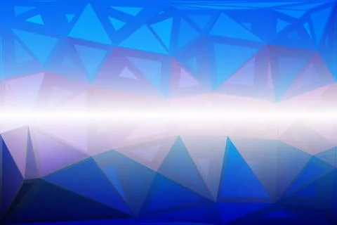 Blue shades pink random sizes low poly background Stock Illustration