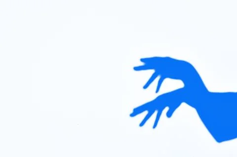 Blue Shadow Hands Stock Illustration