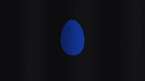 Blue shape floats against black background in simple motion Stock Footage 338195065