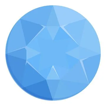 Blue shape icon cartoon vector. Gem stone Illustrazione stock