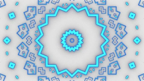 Blue shape on transparent background, alpha channel, loop Stock Footage 160920677