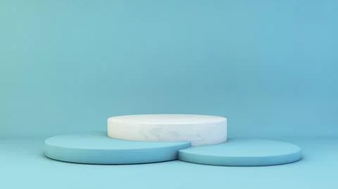 Blue shapes composition Stock Illustration