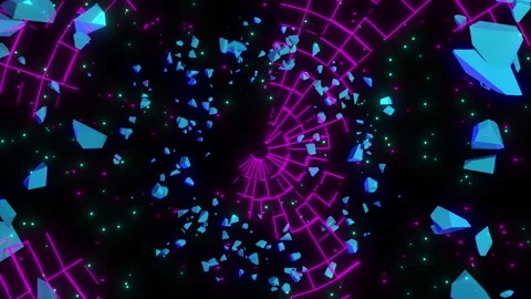 Blue shards Stock Footage 255905628