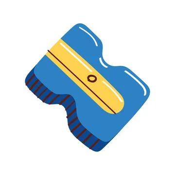 Blue sharpener school supply Illustrazione stock