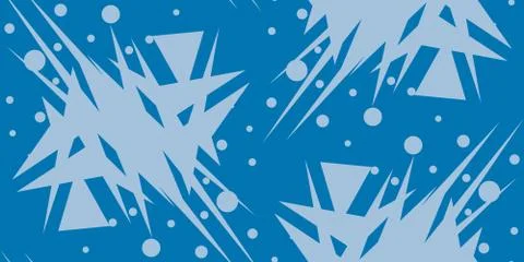 Blue Shattered Triangular Shapes イラスト素材