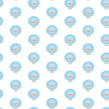 Blue sheep. Pattern Stock Illustration